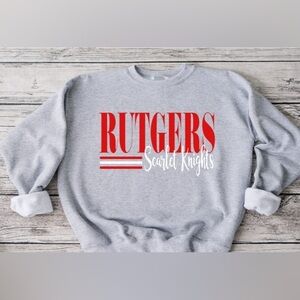 Rutgers Striped Crewneck